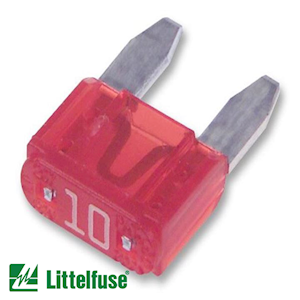 0297010.WXNV Littelfuse Mini Fuse 10 Amp Pack of 50